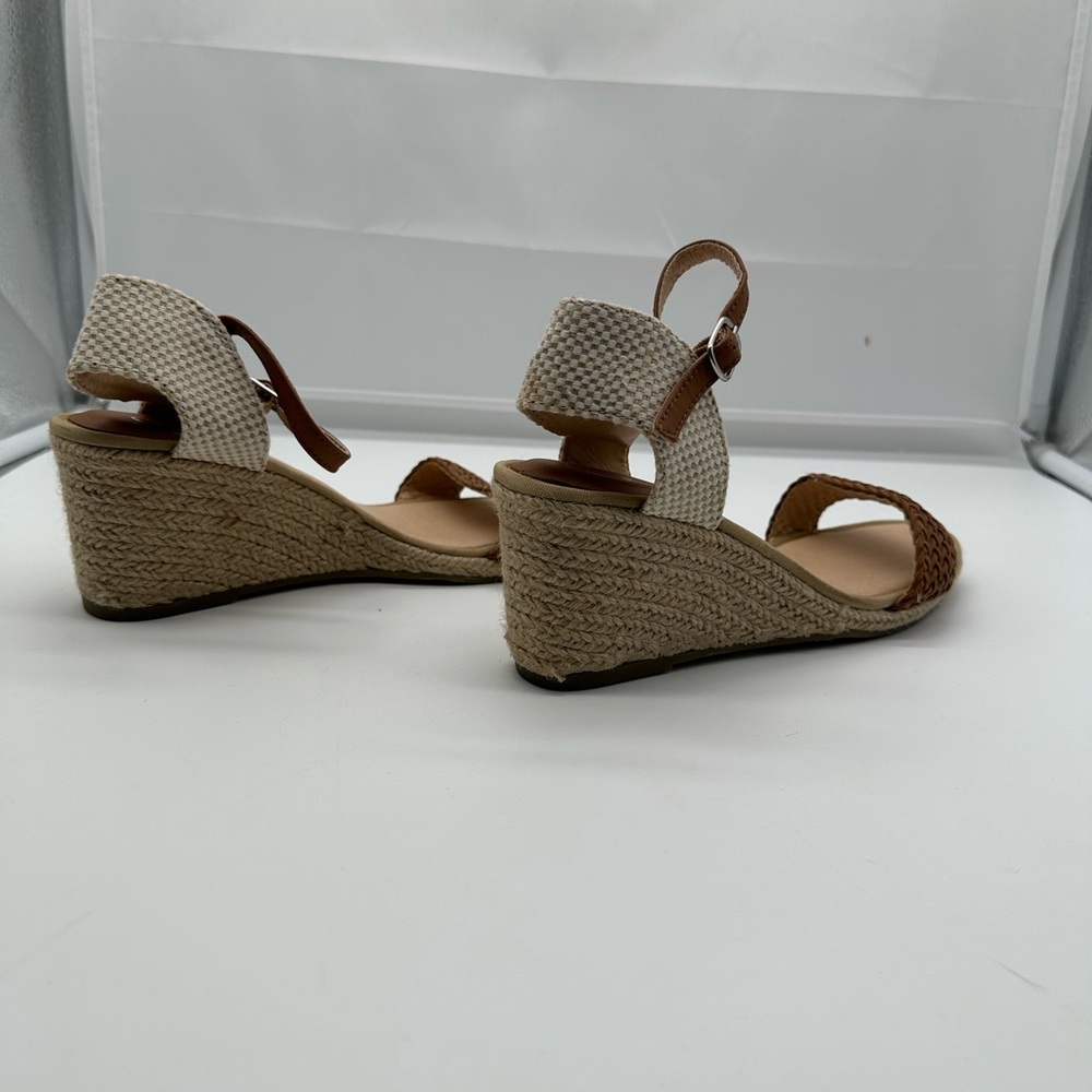 EUC Womens Cato Tan Wedges Shoes Corded 7 - Picture 3 of 5